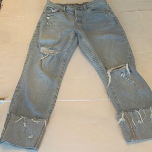 Abercrombie & Fitch Light Blue Boyfriend Jeans Mid rise size 27/4R